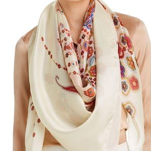 Larioseta Como Silk Printed Paisley Scarf